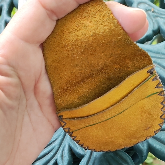 Yellow Leather Pouch - Picture 5 of 7